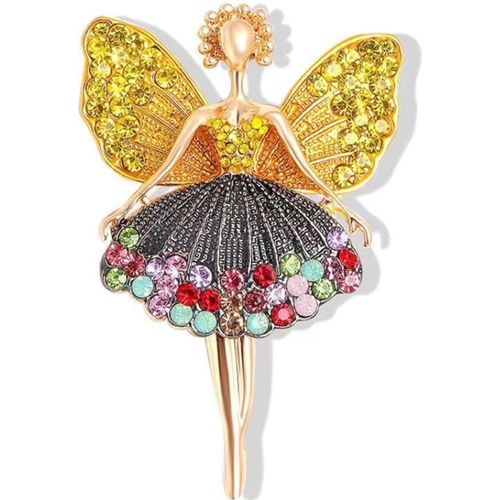 Kgabery-Broche Dames,Broche Papillon Coloré Broche De Strass Pins Decollete Femme Broche De Sécurité Durable Accessoires De Manteau Pour Les Femmes,Les Filles,Les Dames