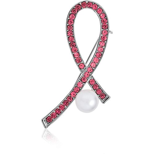 Kgabery-Broche Ruban De Sensibilisation Au Cancer-Cristal Émail Argent Bleu Rose Violet-Symbole De Soutien Et De Survie-Accent Plaqué Or Argent-Bijou Attentionné Pour Femmes