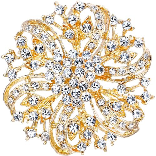 Kgabery-Cristal Autrichien Vintage Inspiré Marié Fleur Broche Corsage Clair