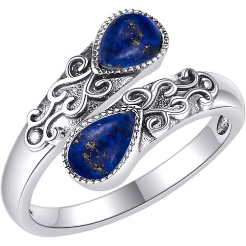 Kgabery-Bague En Pierre De Lune Pour Femme-En Argent Sterling-Arc-En-Ciel-Réglable-Cadeau Pour Fille