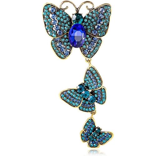 Kgabery-Broche Papillon Coloré,Broche En Cristal,Broche Insectes,Pour Cadeau D'anniversaire De Femmes Filles Fournitures De Fête De Mariage Noël