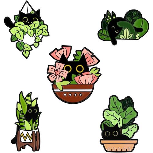 Kgabery-Épingles De Broche En Émail,Chat Émail Broches,Broches Créatives En Alliage,Pour Décorer Les Chemises,Les Costumes,Les Écharpes Et Les Sacs À Dos