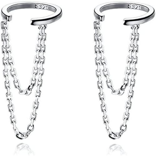 Kgabery-Boucles D'oreilles En Argent Sterling 925 Pour Femmes Et Filles,Pas De Boucles D'oreilles De Piercing,Boucles D'oreilles Hélix,Boucles D'oreilles Enroulées