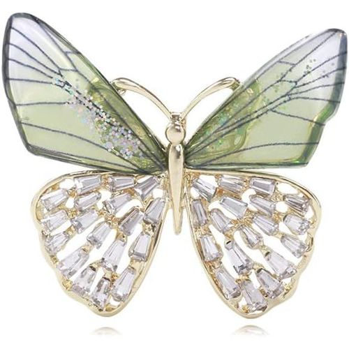 Kgabery-Broche Papillon Délicate Pour Femmes Et Filles Plaqué Or Strass En Cristal Broche De Mariage Clip De Châle Épingle À Nourrice Pour Bouquet De Corsages Pour Chapeau Sac Costume