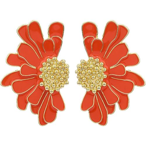 Kgabery-Grandes Boucles D'oreilles En Forme De Fleur,Boucles D'oreilles Exagérées Pendantes À Motif De Pétales De Fleurs,Boucles D'oreilles Bijoux Pour Femmes