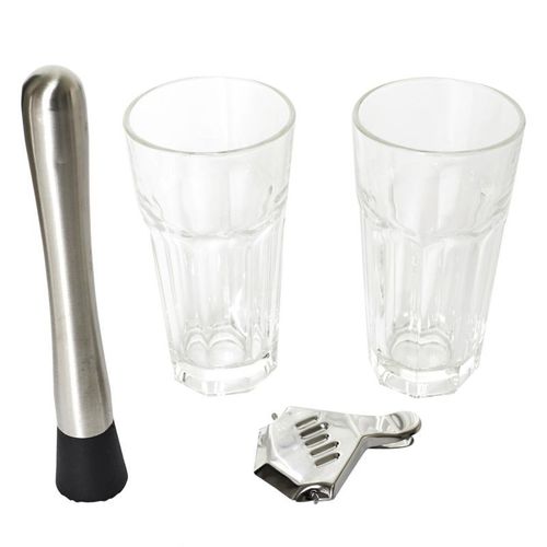 Paris Prix - Coffret Mojito "4 Accessoires" 370ml Transparent