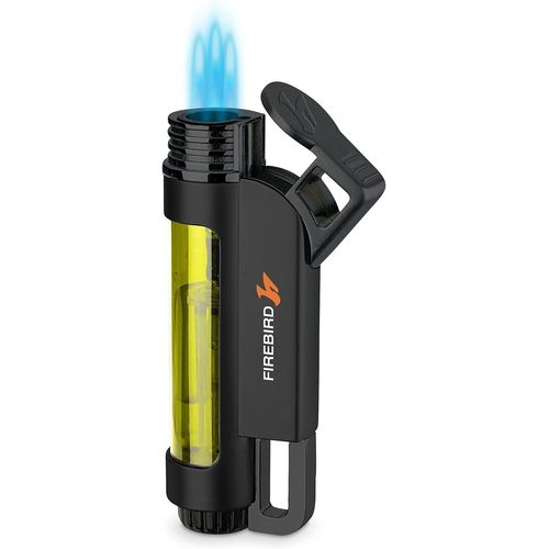 Illume Briquet Tempête - Briquet Chalumeau À Jet,Coupe-Vent - Rechargeable Au Gaz Butane (Gaz Non Inclus) - Grande Molette De Réglage De Flamme - Réservoir De Carburant Spacieux.[P34]