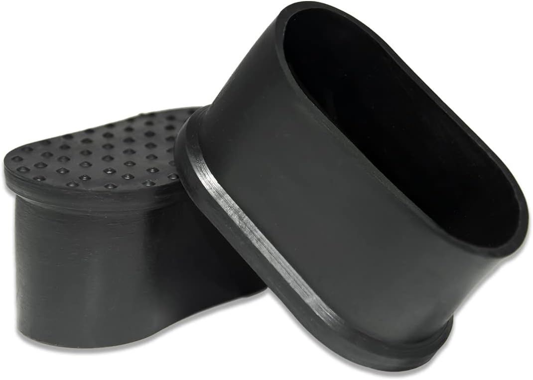 Lot De 8 Protections Ovales Pour Pieds De Chaise En Pvc Souple 30 X 60 Mm (1-3/16"" X 2-3/8""), Noir[Jia5289807]