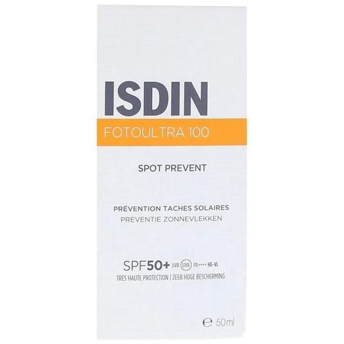 Isdin Fotoultra 100 Spot Prevent Prévention Taches Solaires Spf 50+ 50 Ml 