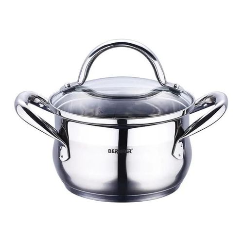 Bergner Gourmet - Casseroles Acier Inoxydable Avec Couvercle 20x11.5 Cm 3.3l Bon Pour L'induction