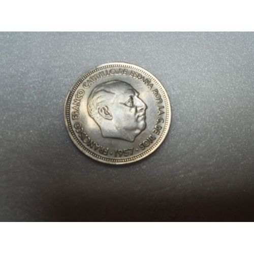 Espagne Pieces De 50 Pesetas De Francisco Franco Caudillo De 1957