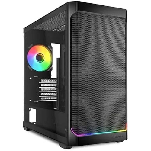 Sharkoon MK4W Case PC Micro Tower RGB Vetro Temperato Nero con Ventole