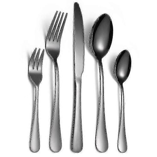 5pcs Vaisselle Set Couverts Set Acier Acier Inoxydable Argenterie Miroir Poli Poli