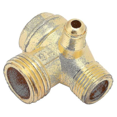 Clapet anti-retour, compresseur d¿air en laiton à 3 ports Clapet anti-retour Compresseur d¿air Filetage mâle Outil de connexion de tuyau, 20 16 10mm T Type Compresseur d¿air Che