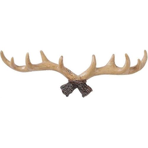 Patère en bois de cerf, 40cm porte-manteau en bois de cerf avec 10 crochets, crochet de manteau en bois de cerf crochet mural en bois de cerf décoration murale en bois de cerf vintage, pour sac à main