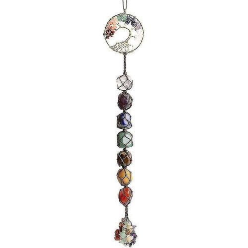 Arbre de Vie Chakra Pierres De Guérison Cristaux Feng Shui Ornement Suspendu 7 Chakra Ornement Mural