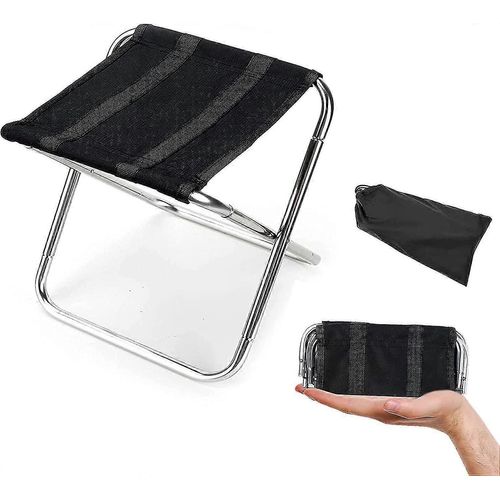 Promotion D¿Hiver, Tabouret De Camping Tabouret Pliant Portable Léger En Plein Air Mini Chaise Pliante Chaise De Camping Pêche Randonnée Tabouret Pliant