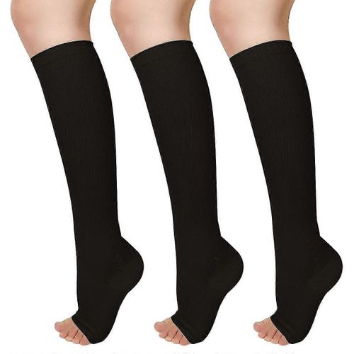 Paires De Bas De Compression Pour Femmes Et Hommes, Bas Médicaux À Bout Ouvert, Bas De Soutien, Chaussettes De Compression, Bas De Thrombose Graduée Pour