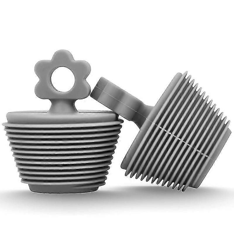 2Pcs Bouchon de baignoire en silicone universel Bouchon de baignoir...