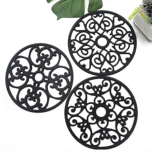 3pcs Silicone Trivet Mat - Trivets pour plats chauds, table, comptoir, antidérapant résistant à la chaleur moderne