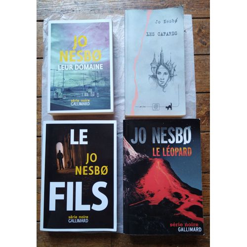 Lot De 4 Livres De Jo Nesbo En Grand Format : Le Léopard, Leur Domaine, Le Fils Et Les Cafards