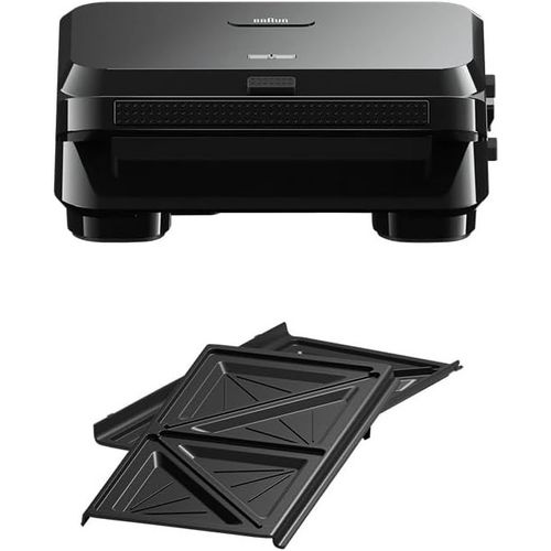 ChenQuanSarl-Snackmaker 5 Sm5000 Appareil À Croque-Monsieur Avec Plaques Sandwich Amovibles En Fonte D'Aluminium Et Plaques Lavables Au Lave-Vaisselle 800 W Noir