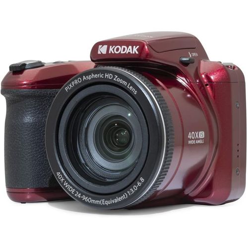 CLOUDDS_Pixpro Astro Zoom Az405-Appareil Photo Numérique Bridge,Zoom X40,Grand Angle De 24 Mm,20 Mégapixels,Lcd 3,Vidéo Full Hd 1080P,Ois,Pile Aa-Rouge