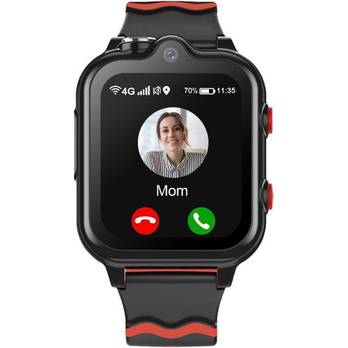 Cloudds_Montre Connectée Enfant Gps Montre Intelligente Garçon Fille 4g Wifi Appel Vidéo Caméra Sos Message Réveil Chronomètre Mode Classe Notification De Vibration(Noir)