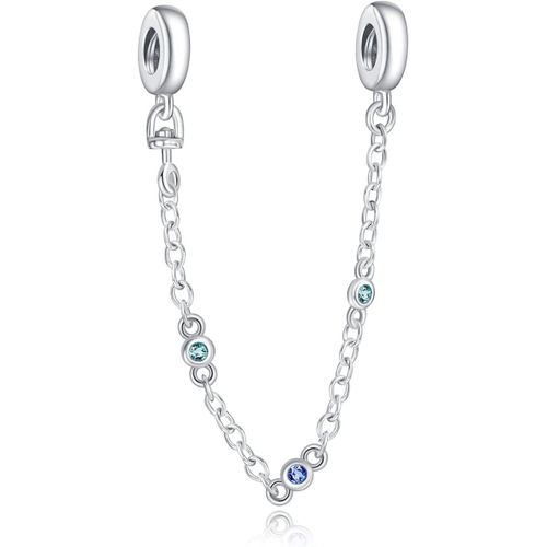 Ytseazn-Cubic Zirconia De Sécurité Charms Pour Bracelets,Argent Sterling Spacer Stopper Noël Bijoux Cadeaux Pour Femme