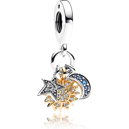 Ytseazn-925 Charm Set En Argent Sterling Gâteau D'anniversaire,Animaux,Voyages,Fleurs,Or Rose Pendentif Perles Fit Femmes Bracelets Collier Fille Cadeau 3-Pièces/Paquet