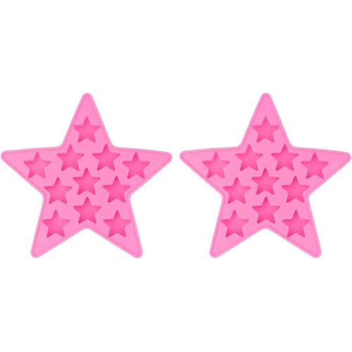 Yemaesre-Lot De 2 Moules À Glaçons En Silicone, Moule En Silicone Beau Moule À Glaçons En Forme D'étoile, Bacs À Glaçons En Forme D'étoile, Cool Pour Glaçons, Pudding, Biscuit, Mousse, Gelée, Chocola
