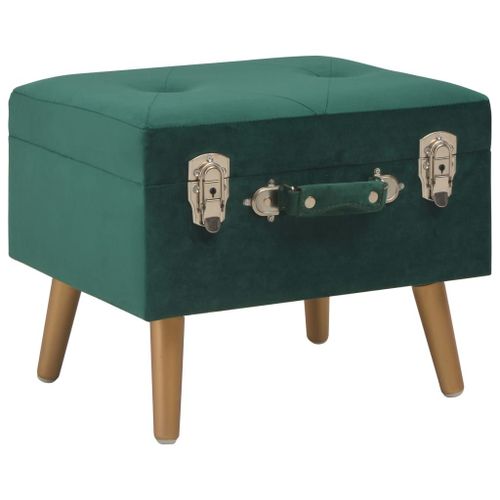 Vidaxl Tabouret De Rangement 40 Cm Vert Velours
