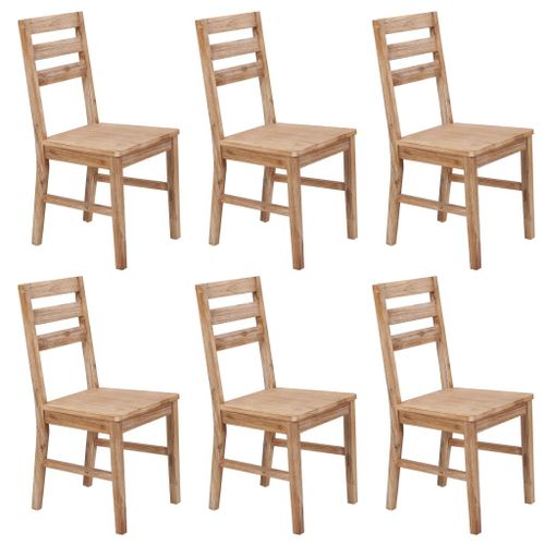 Vidaxl Chaises À Manger Lot De 6 Bois D'acacia Massif