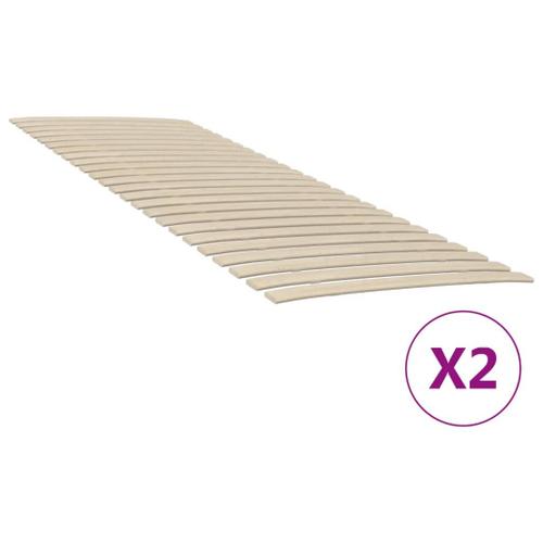 Vidaxl Sommiers À Lattes Avec 48 Lattes 2 Pcs 80x200 Cm