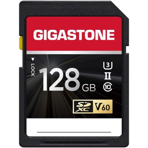 Carte Mémoire Uhs-Ii V60 U3 Sdxc 128 Go, Haute Vitesse De Transfert Allant Jusqu'À 250/100 Mo/S. Pour 4K Uhd Vidéo, Compatible Avec Caméra Canon Nikon Pentax Olympus Caméscope