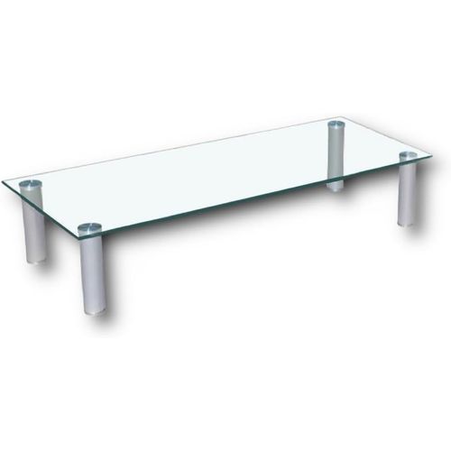 Meuble Tv En Verre En 3 Tailles Et Couleurs Différentes ¿ Idéal Comme Meuble Tv Ou Support D'écran, Verre Transparent ¿ 100 Cm