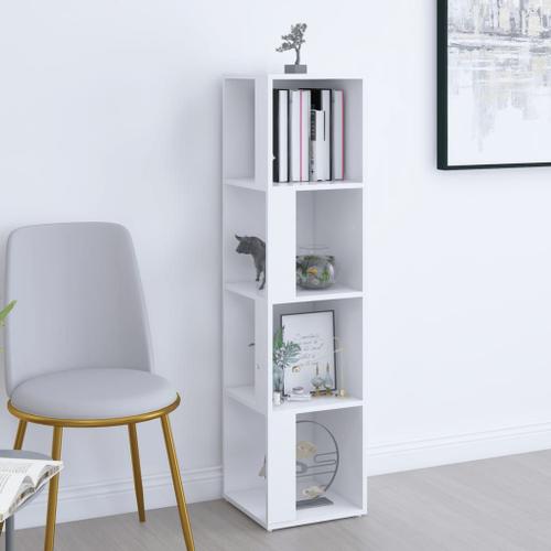 Vidaxl Armoire D'angle Blanc 33x33x132 Cm Aggloméré