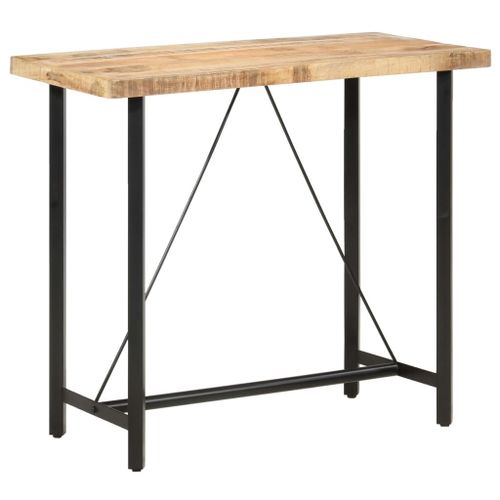 Vidaxl Table De Bar 120x58x107 Cm Bois De Manguier Brut