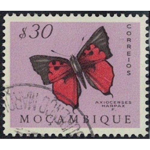 Mozambique 1953 Papillon Axiocerses Harpax Écarlate Commun Butterfly Y&T Mz 422 Su