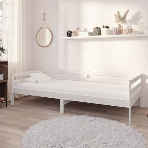 Vidaxl Lit De Jour Sans Matelas Avec Tiroirs 90x200 Cm Blanc