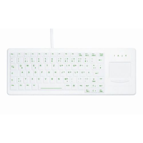 Active Key AK-C4400 Tastiera Mini Membrana Bianca Retroilluminata IP68 per Uso Medico