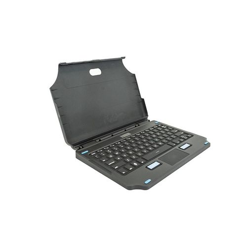 Gamber-Johnson 2-in-1 - Clavier et étui (étui folio) - attachable - compact - avec pavé tactile, boutons de souris - rétro-éclairé - POGO pin - QWERTZ - Allemand