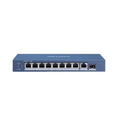 Hikvision Switch di Rete DS-3E0510P-E/M 10 Porte Gigabit PoE RJ45 SFP Fibra Ottica