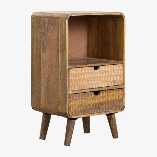 Table De Chevet En Bois De Manguier Yulara Naturel