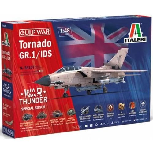 Italeri - Maquette Avion Tornado Gr.1/Ids Gulf War - War Thunder |Italeri|35107| 1:48 Maquette Char Promo - Ref : 15668-Italeri