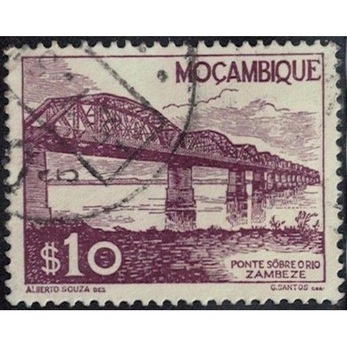 Mozambique 1948 Oblitéré Ponte Sobre O Rio Pont Sur Le Fleuve Zambèze Y&T Mz 306 Su