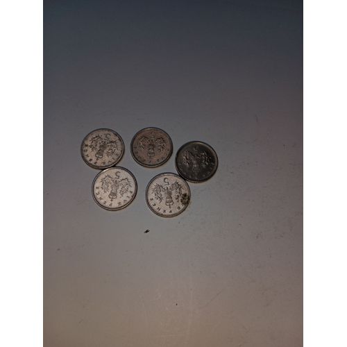 Angleterre Grande Bretagne Lot De 5 Pieces De 5 Pence De 1990 1991/1996 /2000 //2004