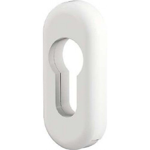 Paire de rosaces en zamak clé I fixation invisible pour béquilles Scoot - blanc brillant VACHETTE