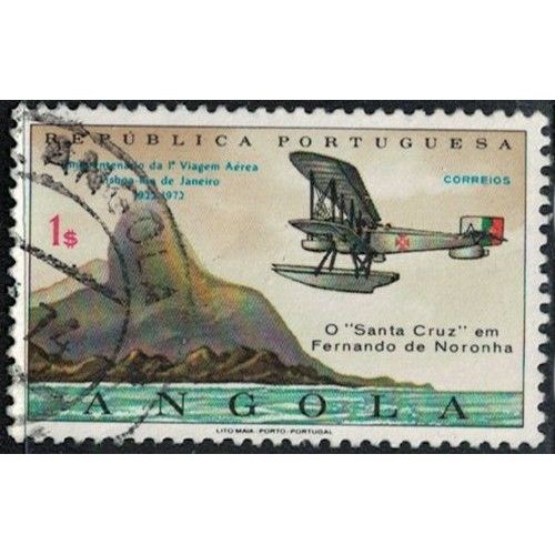 Angola 1972 Oblitéré Avion Santa Cruz Em Fernando De Noronha Y&T Ao 579 Su