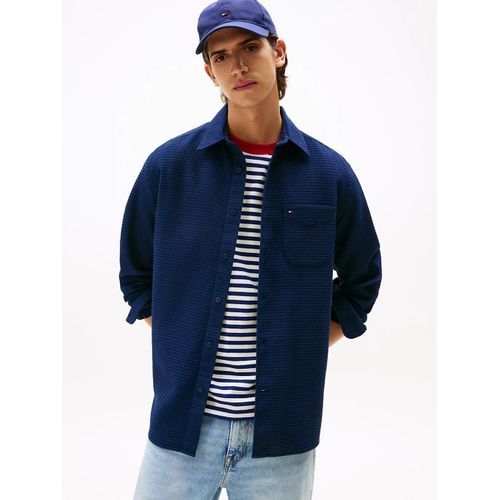 Surchemise Décontractée À Tissage Alvéolé Waffle Overshirt/Preppy Navy - Xl